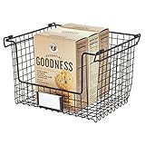 iDesign Classico Storage Basket with Handles for Pantry, Kitchen, Bathroom, Countertop, and Desk Org | Amazon (US)