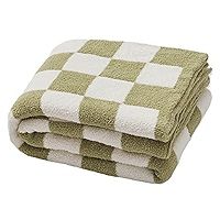 Fuzzy Blanket Checkered Sage Green Blanket Throw Lightweight Blanket - Super Soft Warm Cozy Micro... | Amazon (US)