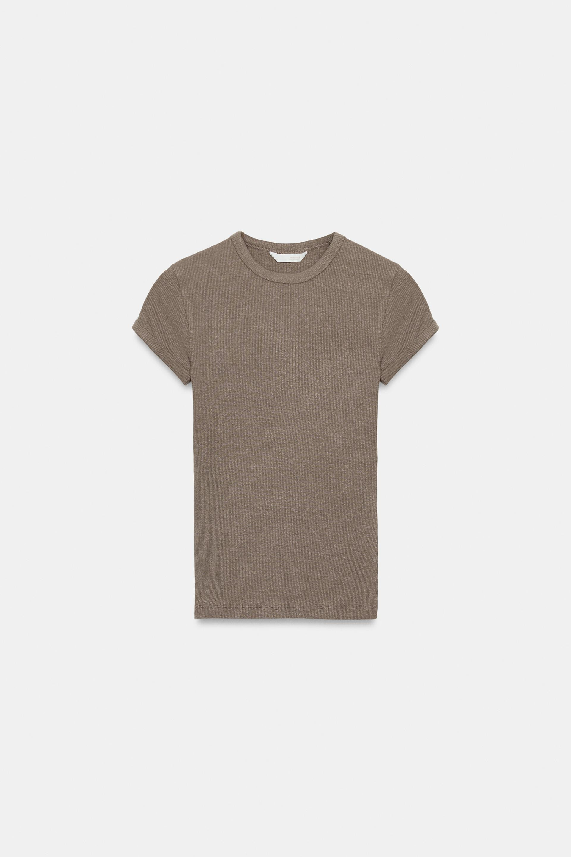 RUSTIC T-SHIRT WITH LINEN BLEND | Zara US