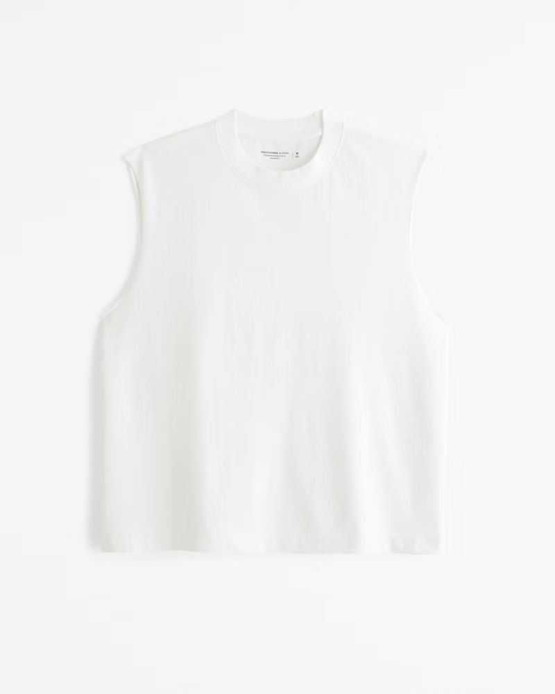 Premium Heavyweight Cropped Tank | Abercrombie & Fitch (US)