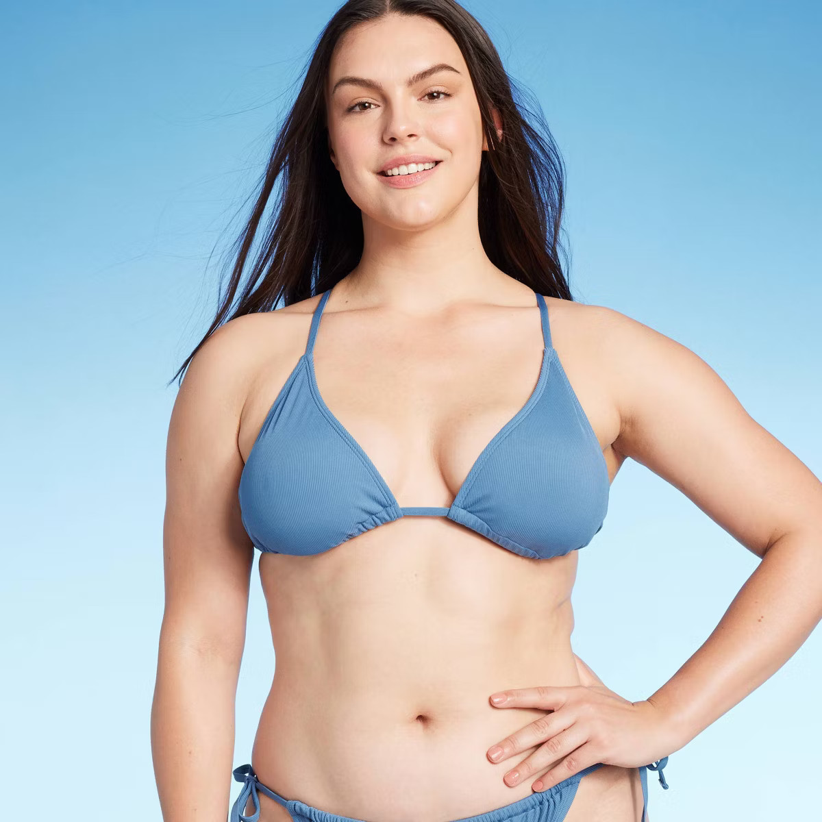 Women's Triangle Ribbed Bikini Top - Shade & Shore™ | Target