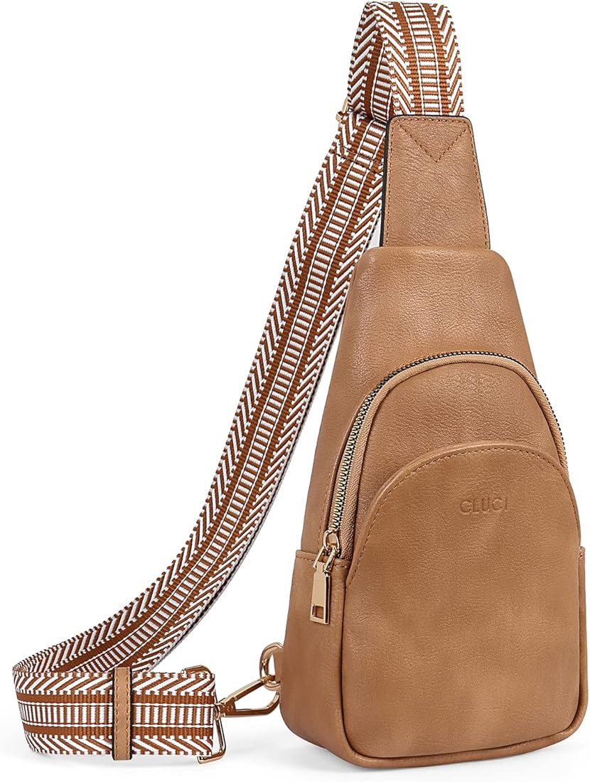 CLUCI Small Sling Bag for Women Crossbody, Faux Leather Trendy Waist Packs with Guitar Strap, Wom... | Amazon (US)