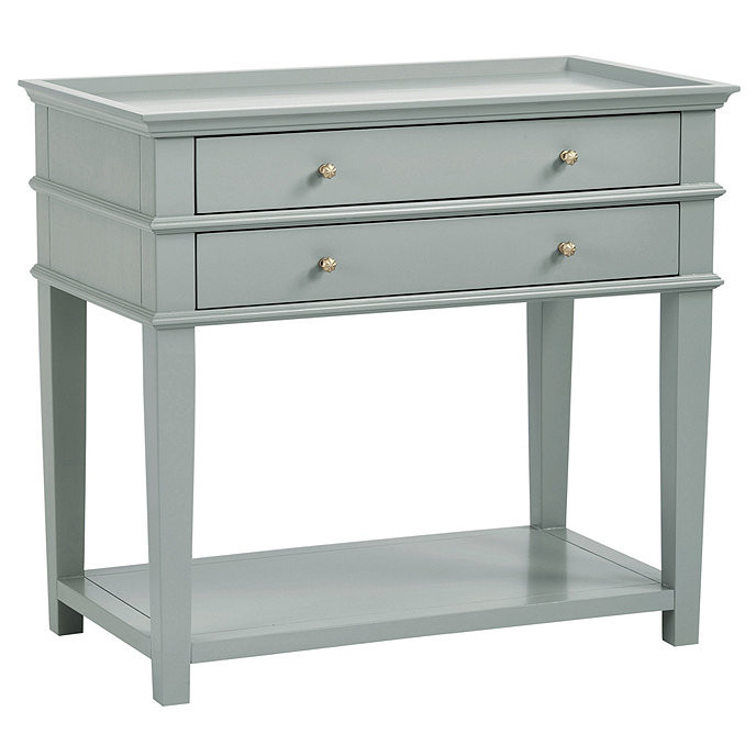 Grace 2 Drawer Open Shelf Side Table with Integrated Charging | Ballard Designs, Inc.