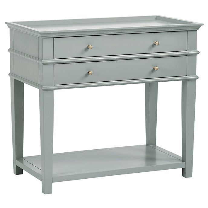 Grace 2 Drawer Open Shelf Side Table with Integrated Charging | Ballard Designs, Inc.