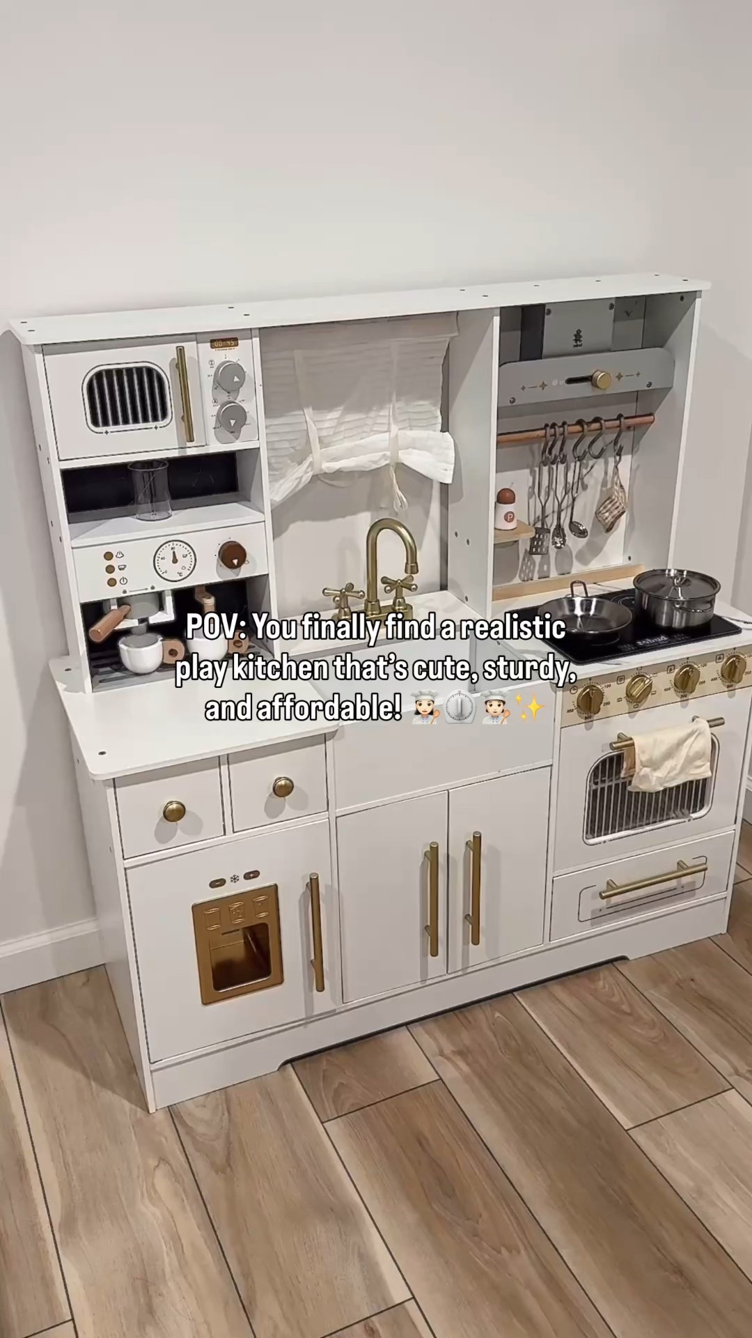 We finally found a realistic play kitchen that’s cute, sturdy, and AFFORDABLE!! 👏🏼

Of course I fell in love with a toddler kitchen set from Pottery Barn Kids 🙃, but I just couldn’t justify the price point. 💸

This Amazon option was less than half the price, and it’s just as cute and engaging. We don’t even have many accessories for it yet and my kids have played with it for hours. We love pretend play toys and can’t wait to get a few years of use out of this. 😊

#LTKFamily #LTKGiftGuide #LTKKids