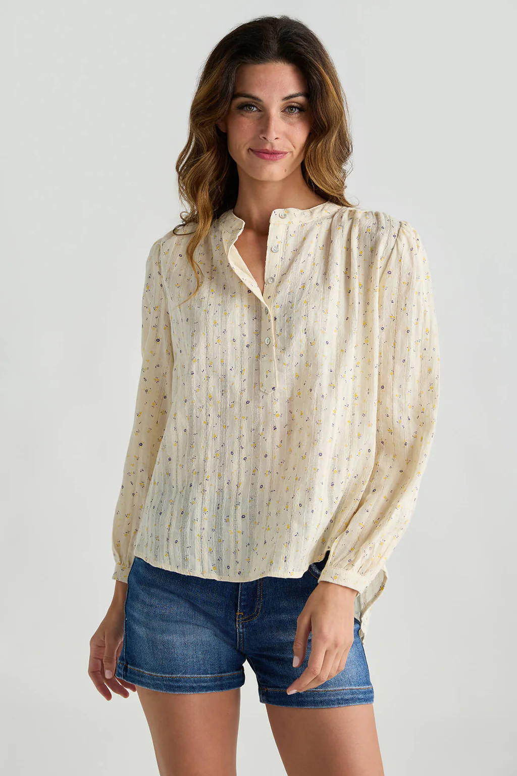 Olivaceous Mandarin Collar Shirt | Social Threads