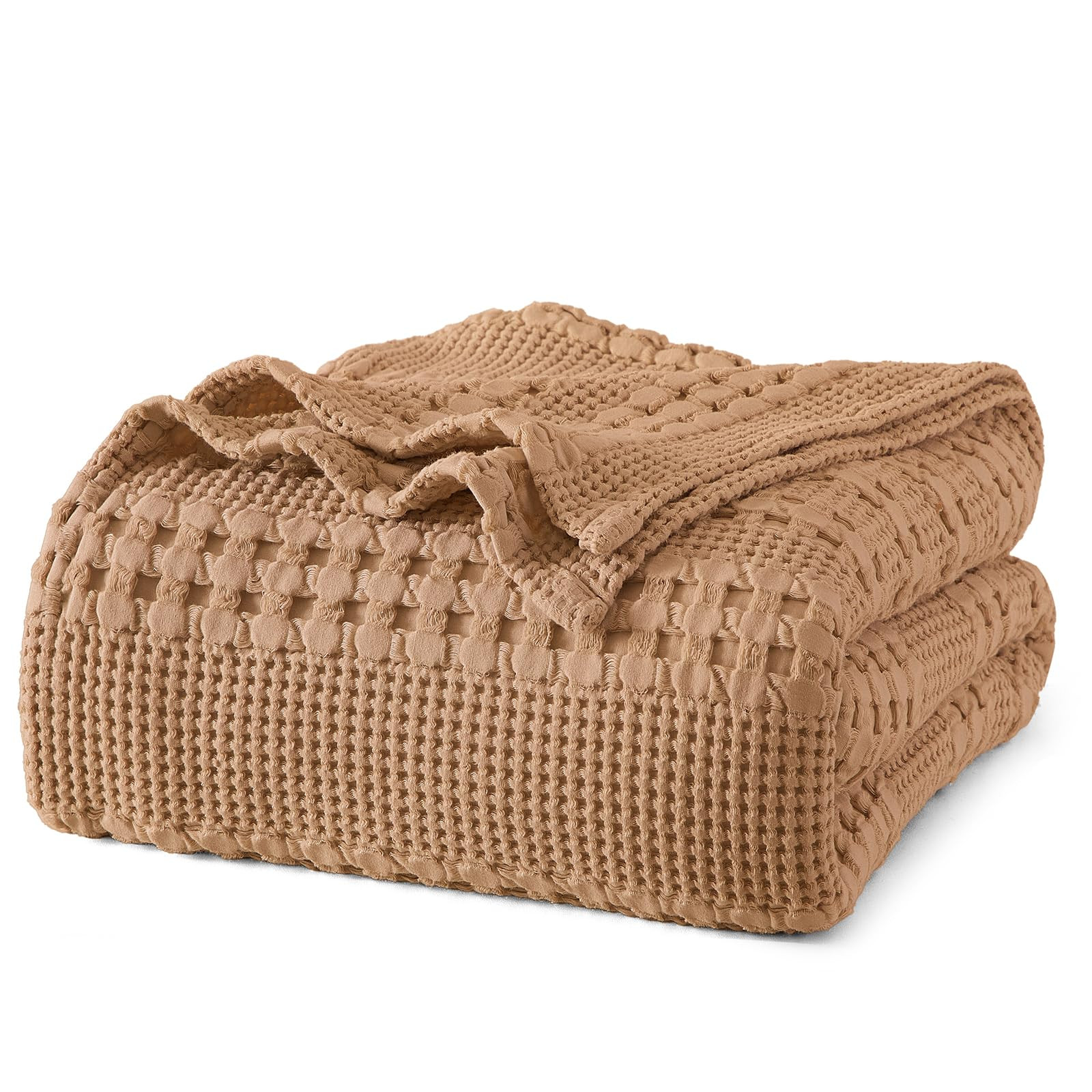 PHF 100% Cotton Waffle Weave Blanket Queen Size, Soft Lightweight Breathable Cozy Summer Blankets... | Amazon (US)