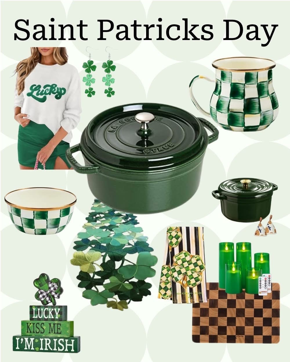 This year for Saint Patricks day, I’ll be cooking at home. My favorite Irish meal is shepherd pie.  #Stpatricksdayoutfit #irish #greencookwear #luckydecor

#LTKfoodie #LTKHome #LTKmomlife