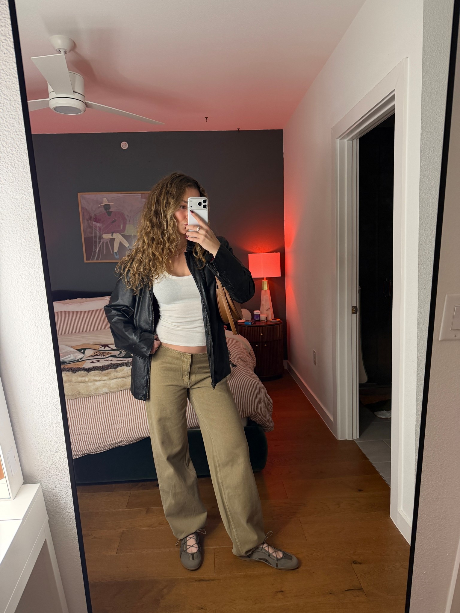 jeans are still here sport jean and jacket is thrifted from my moms closet 