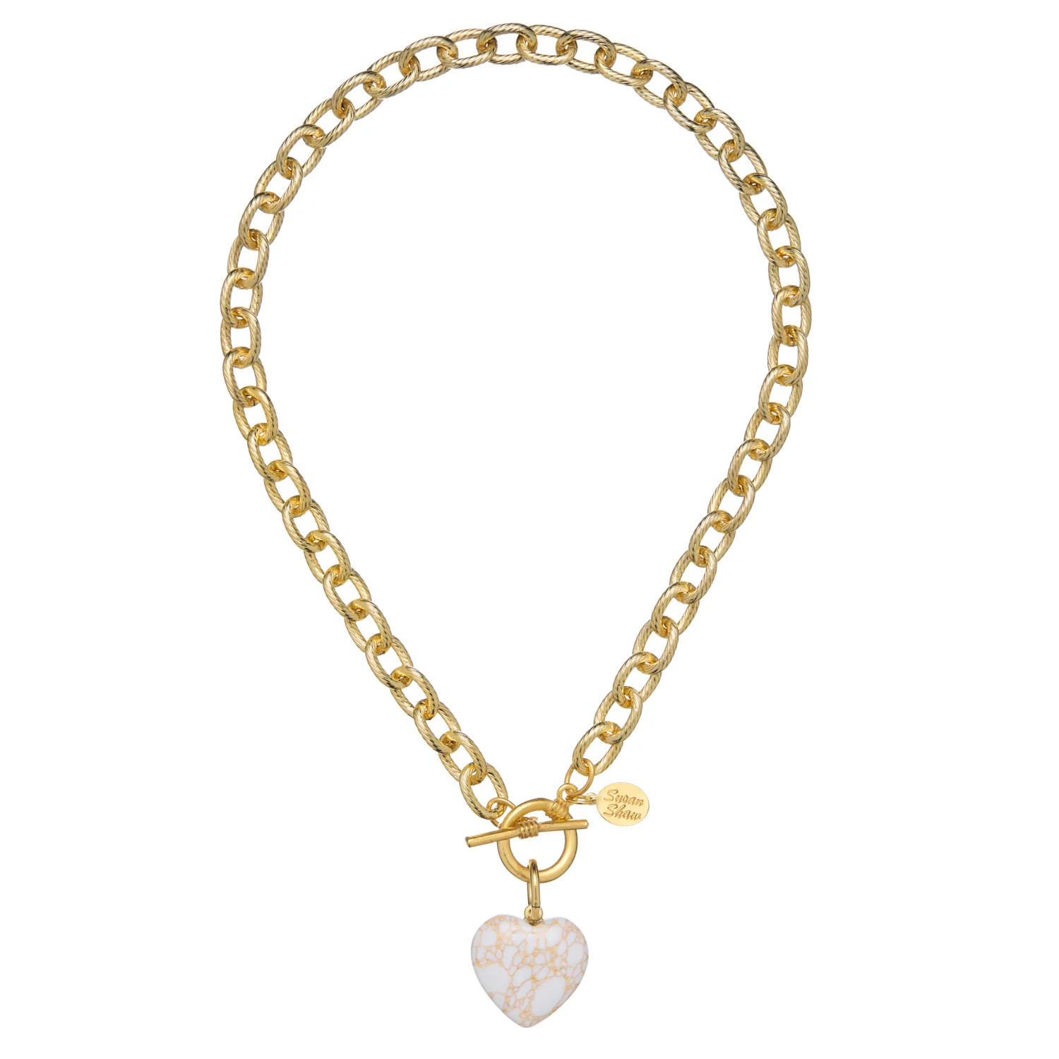 Stone Heart Toggle Necklace | Susan Shaw