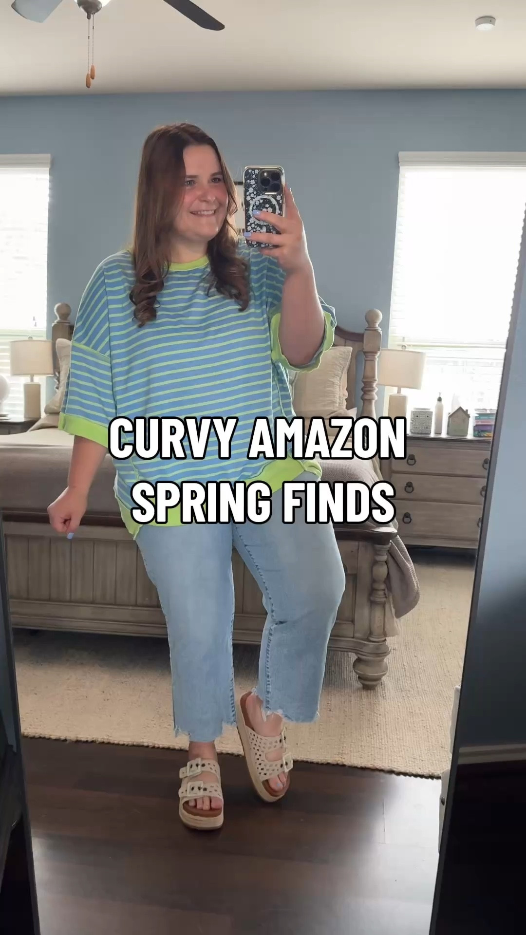 These curvy Amazon spring finds are 10/10 and they have so many cute color options! I’m 5’1 and a size 16. Wearing an xxl in the Amazon tops, an xxl in the boxer shorts, an xl in the blue stripe pants and black stripe pants. 

#LTKootd #LTKPlusSize #LTKMidsize