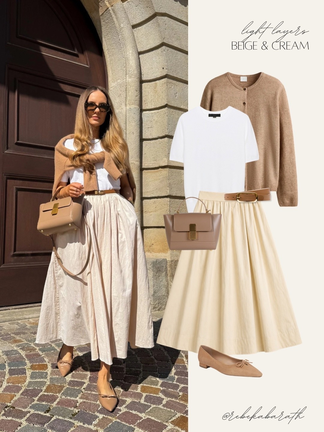 light layers // beige & cream spring outfit

full skirts | midi skirt | skirt outfit | neutral style | minimal chic outfit

#LTKootd