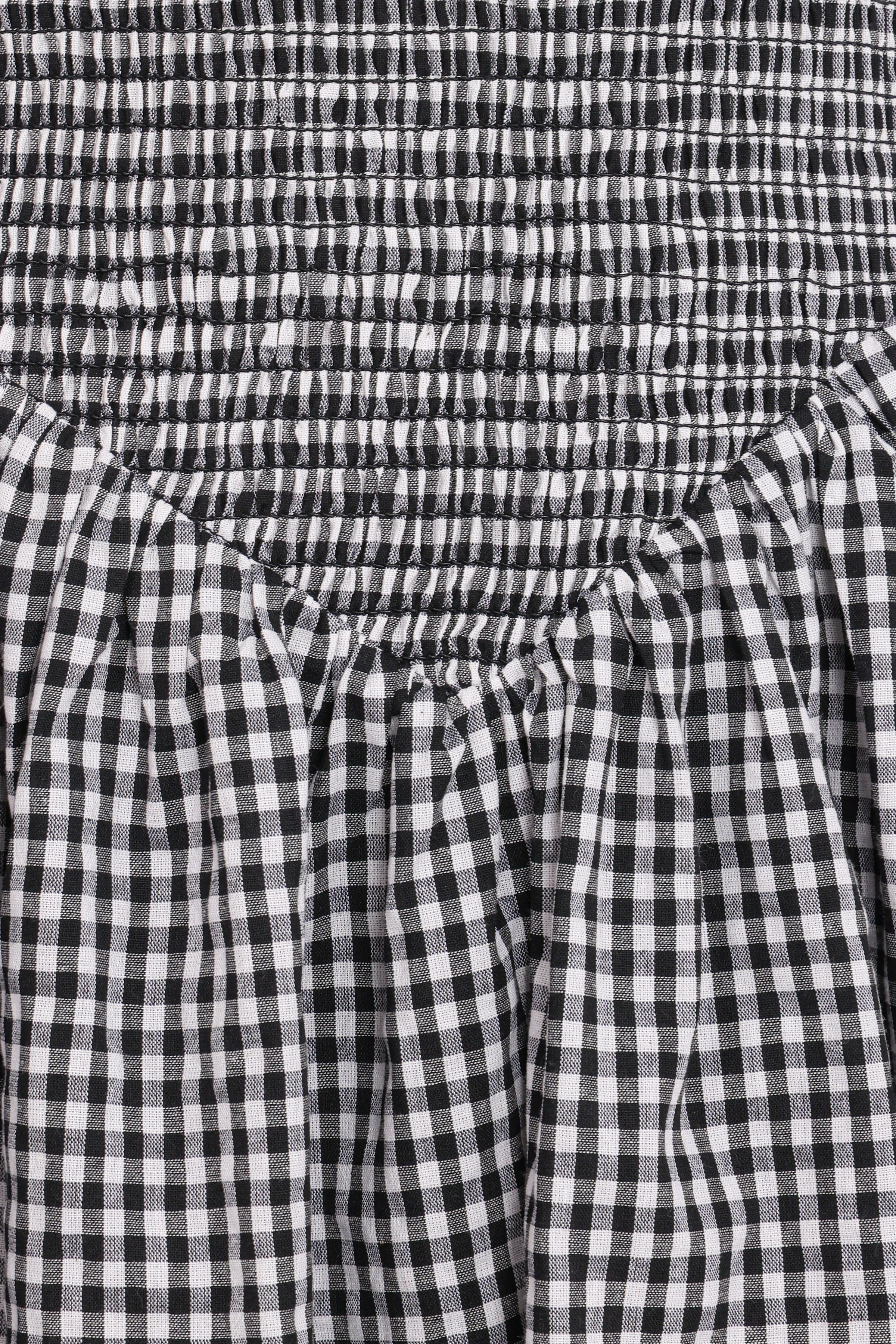 Celine Mini Dress - Black Gingham | Petal & Pup (US)