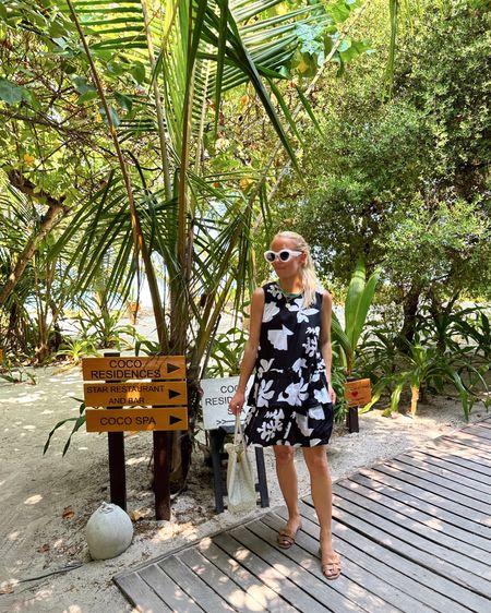 Beach coverup from Tuckernuck (true to size!) along with brown leather sandals (also true to size!) 🤎🤍 #coverup #Tuckernuck #vacation #sundress 

#LTKSeasonal #LTKtravel #LTKunder100
