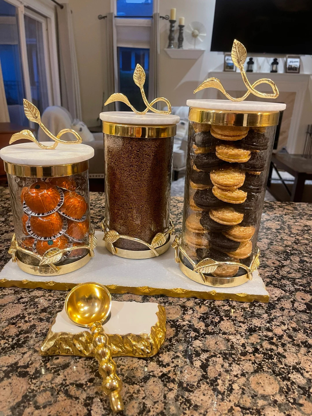 Gold Leaf Canister - Etsy Canada | Etsy (CAD)