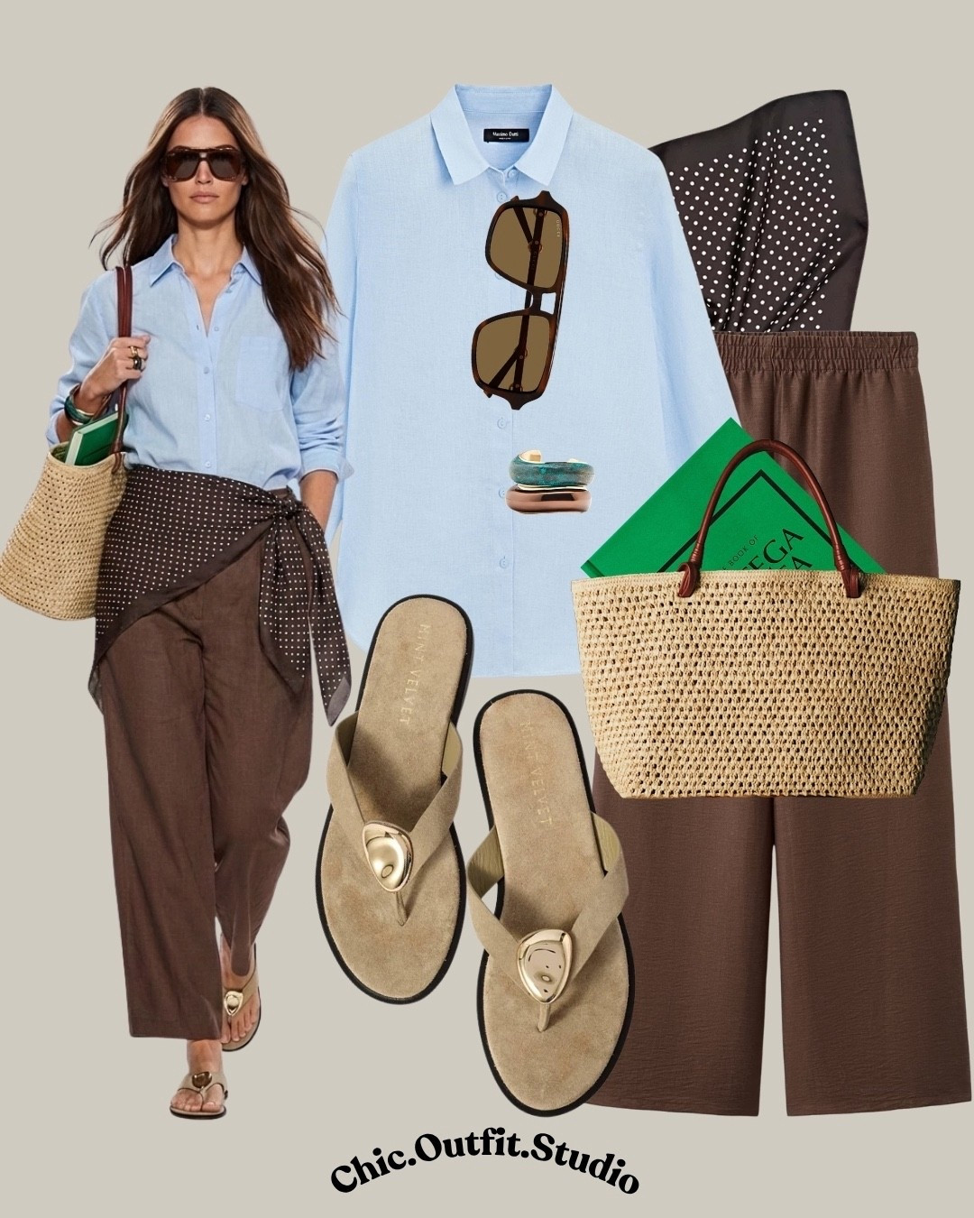 Linen Shirt & Trousers

✨A light blue linen shirt paired with relaxed brown trousers creates an effortless spring look that feels polished without trying too hard. The mix of airy textures and soft tones gives that laid-back but elevated European vibe.

Perfect for brunch, travel days, casual meetings, or warm city walks when you want to stay comfortable but still look put together.

✨Tags: linen shirt outfit women, linen trousers outfit women, spring outfit ideas women, effortless chic outfit, european style outfit, relaxed tailoring women, smart casual spring look, breathable outfit women, elevated everyday outfit#LTKspring

#LTKsummer #LTKstyletip