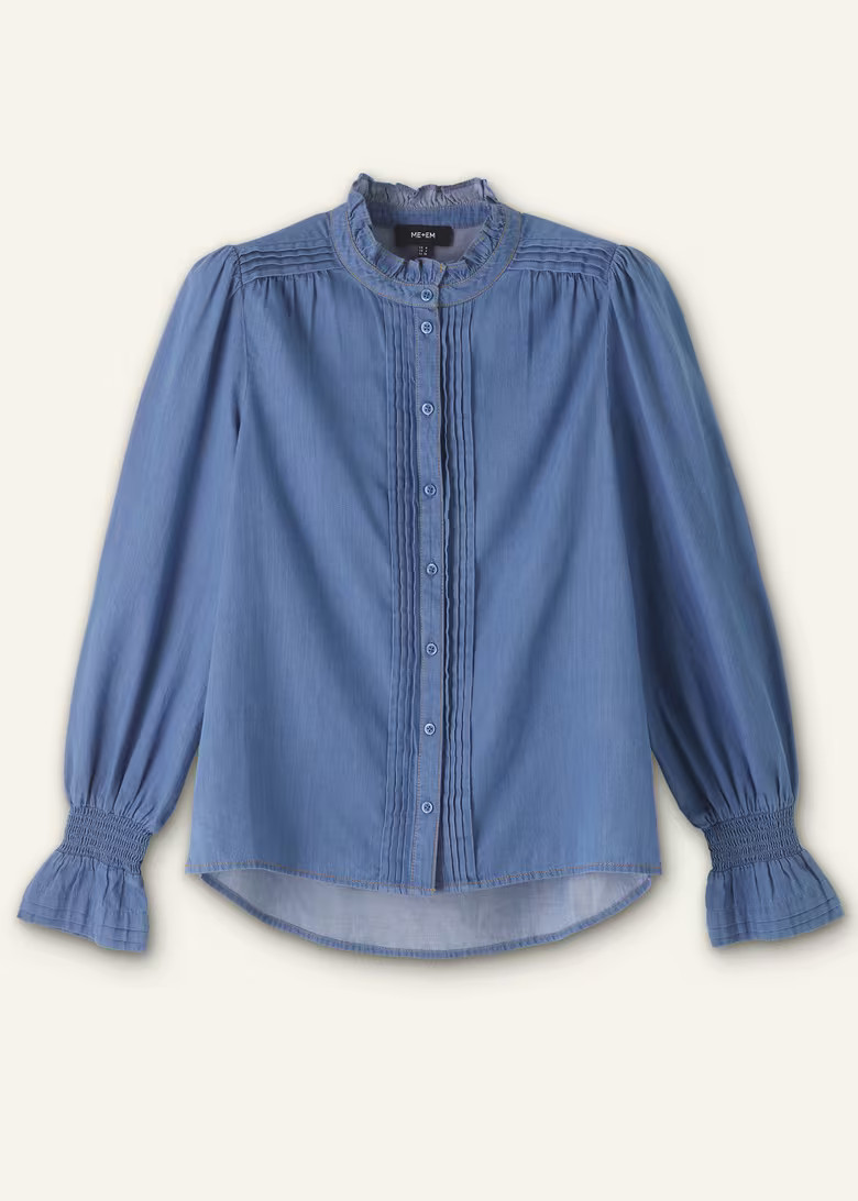 Chambray Long Sleeve Blouse | ME+EM Global (Excluding US)