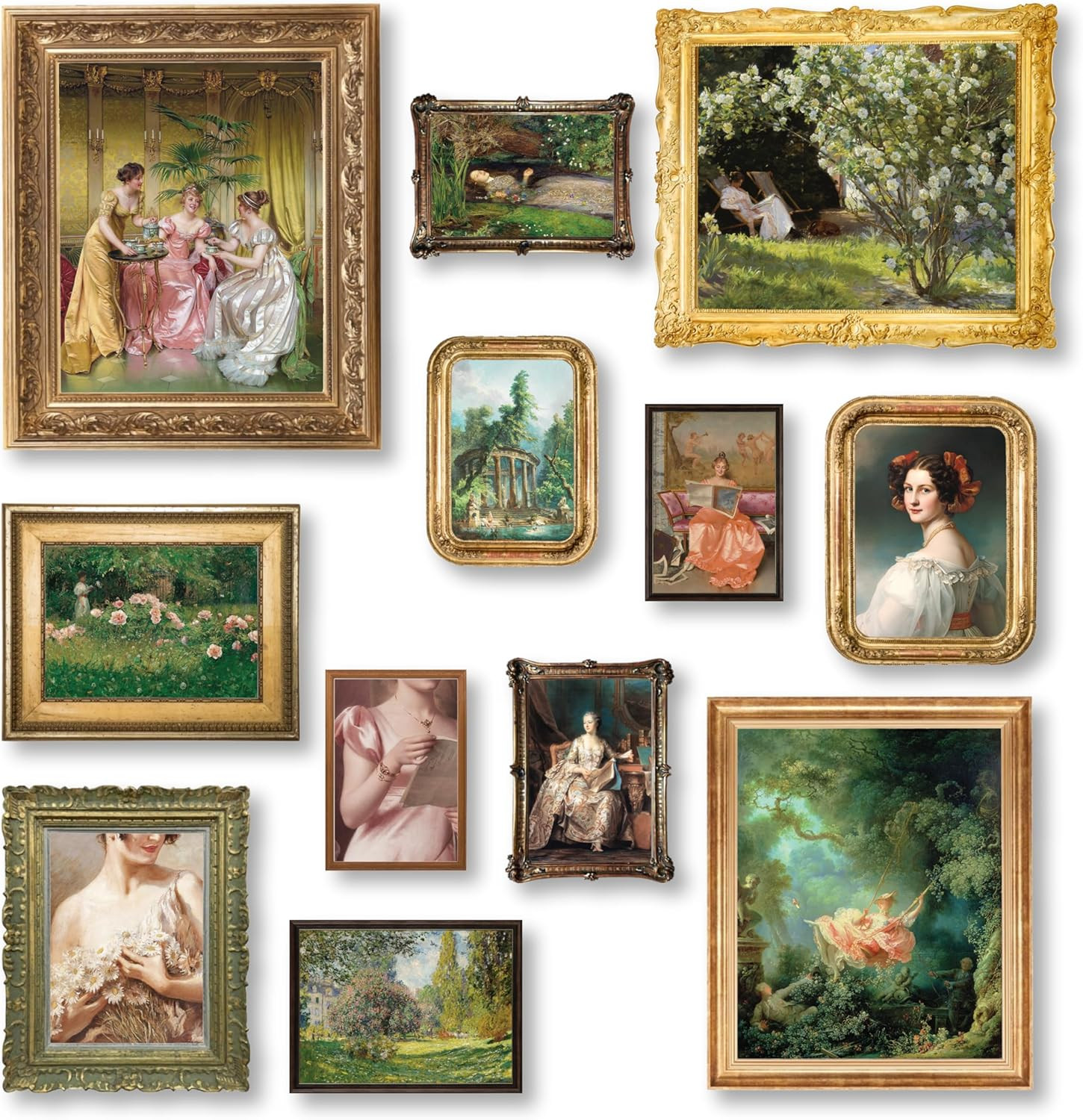 97 Decor Vintage Victorian Decor for Home - Coquette Vintage Art Prints, Light Victorian Wall Art... | Amazon (US)