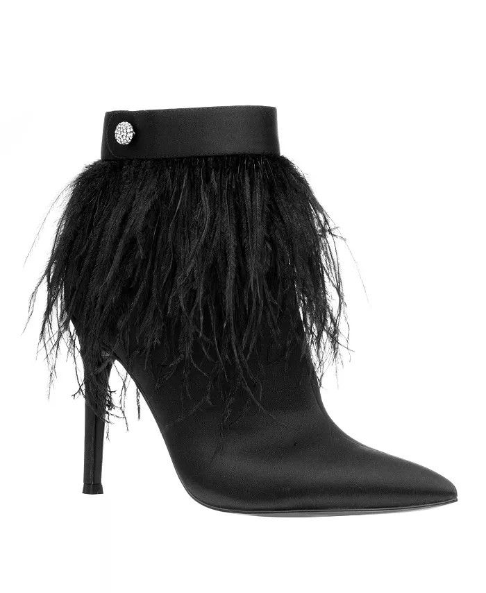 Nina Women's Dancy Feather Stiletto Ankle Booties & Reviews - Evening & Wedding - Shoes - Macy's | Macys (US)