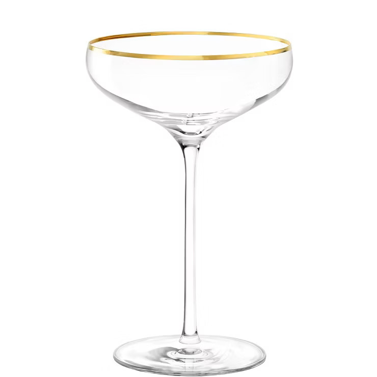 Set of 4 Cabaret Coupe with Gold Rim 10.25oz Drinkware Glasses - Stolzle Lausitz | Target
