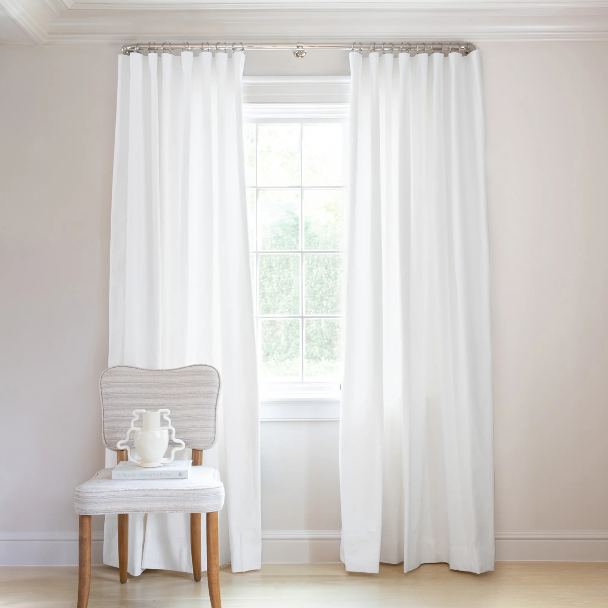 Custom Drapes: Snow, White - Pepper Home | Pepper Home