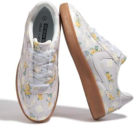 LUCKY STEP Women's Retro Fashion Sneakers Classic Casual Walking Shoes Non Slip Comfort Skate Sho... | Amazon (US)