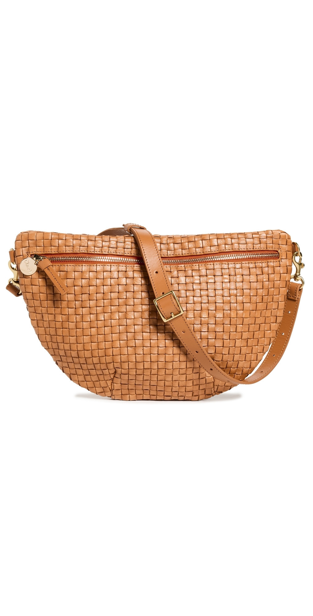 Clare V. Grande Belt Bag Natural Woven Checker One Size | Shopbop