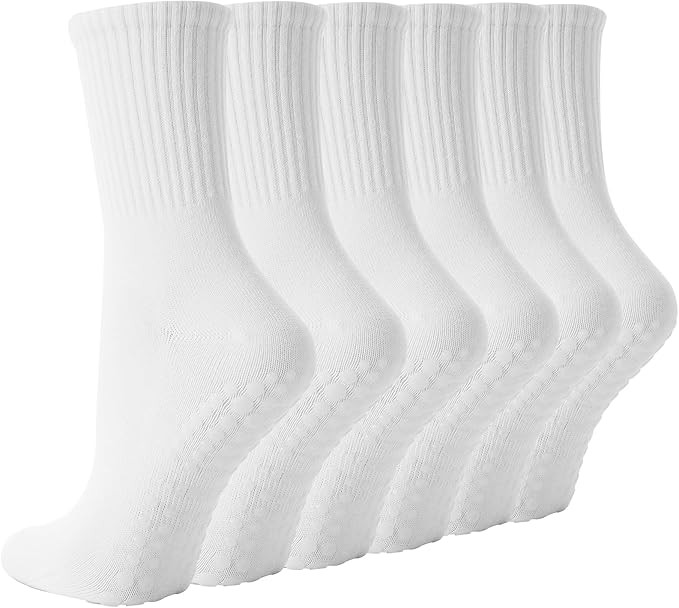 BISOUSOX Grip Yoga Socks for Women Cotton Non Slip Pilates Socks for Fitness Workout Barre Gift f... | Amazon (UK)