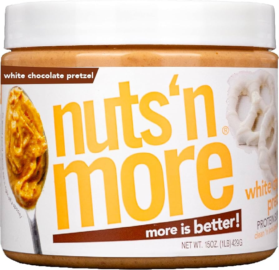 Nuts ‘N More White Chocolate Pretzel Peanut Butter Spread, Added Protein All Natural Snack, Low... | Amazon (US)