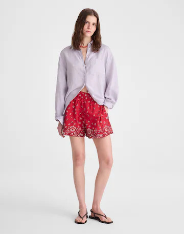 Pull-On Shorts in Poplin | Madewell