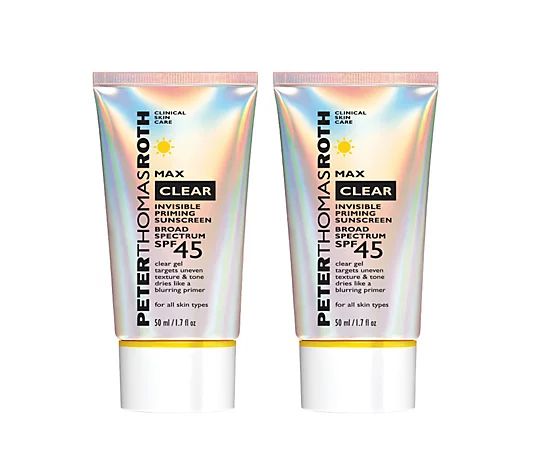 Peter Thomas Roth Max Clear Invisible Priming Snscreen Duo - QVC.com | QVC