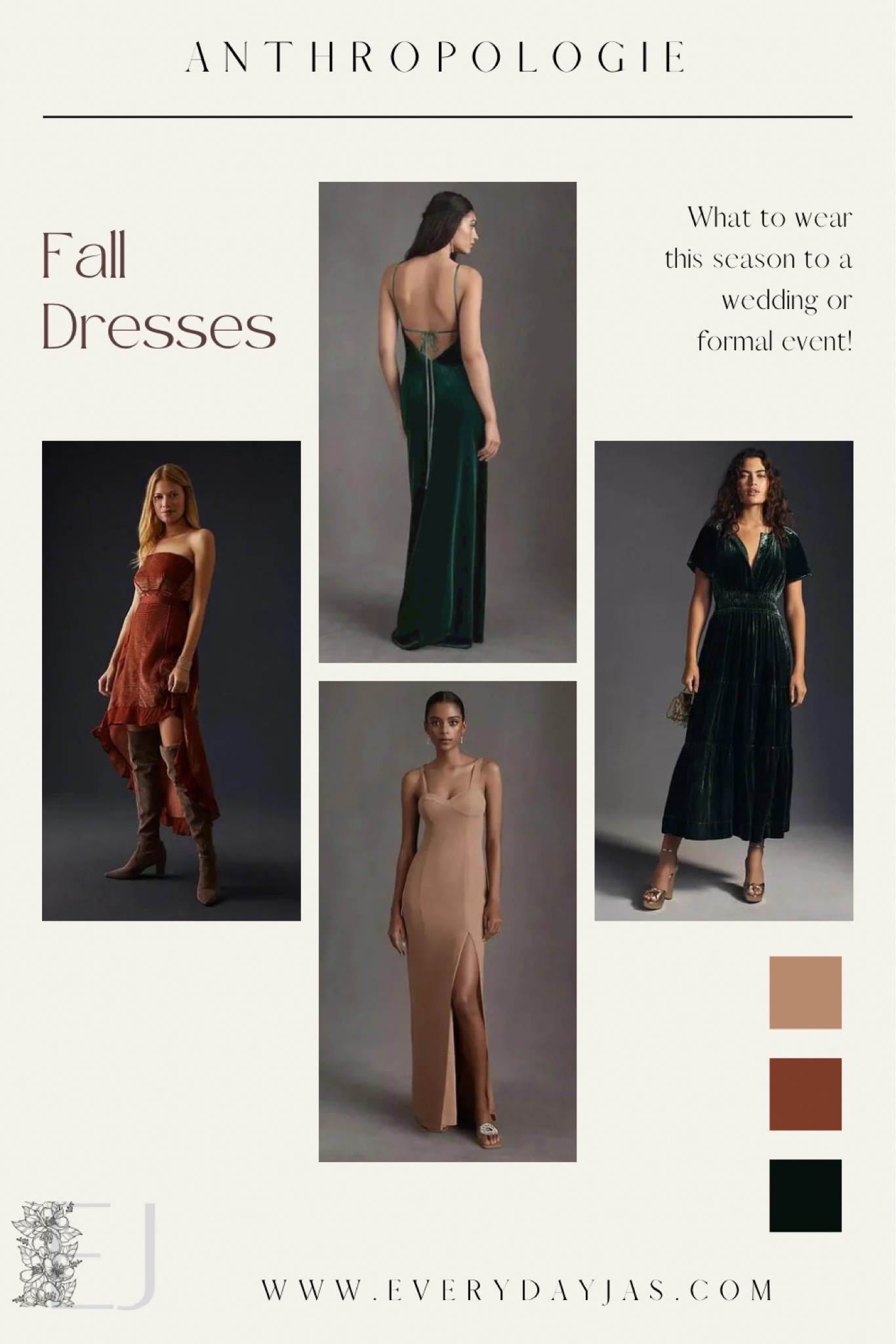Wedding Guest Dresses - Fall Edition // Anthropologie fall dresses for wedding guests 🤎

#LTKstyletip #LTKwedding #LTKSeasonal