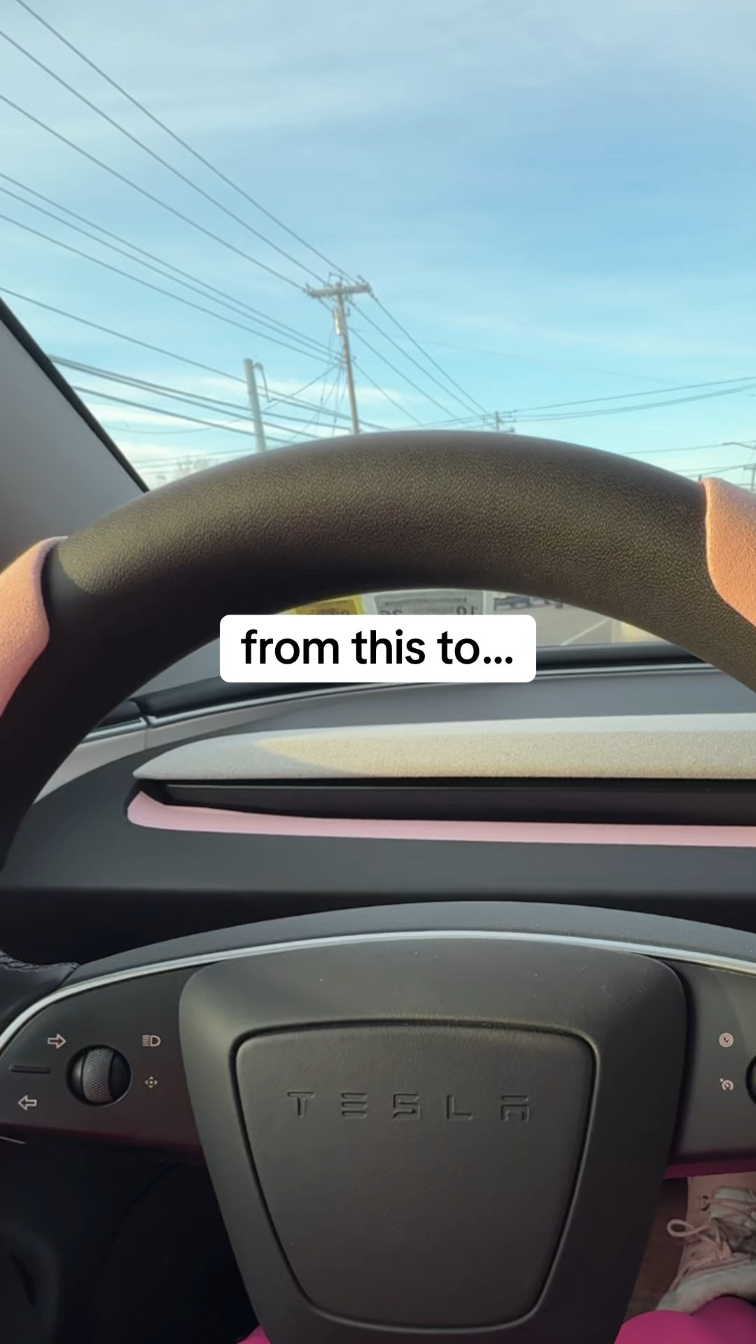 Pink steering wheels go with all weather! 

 #LTKdayinmylife #LTKvlog #LTKTravel