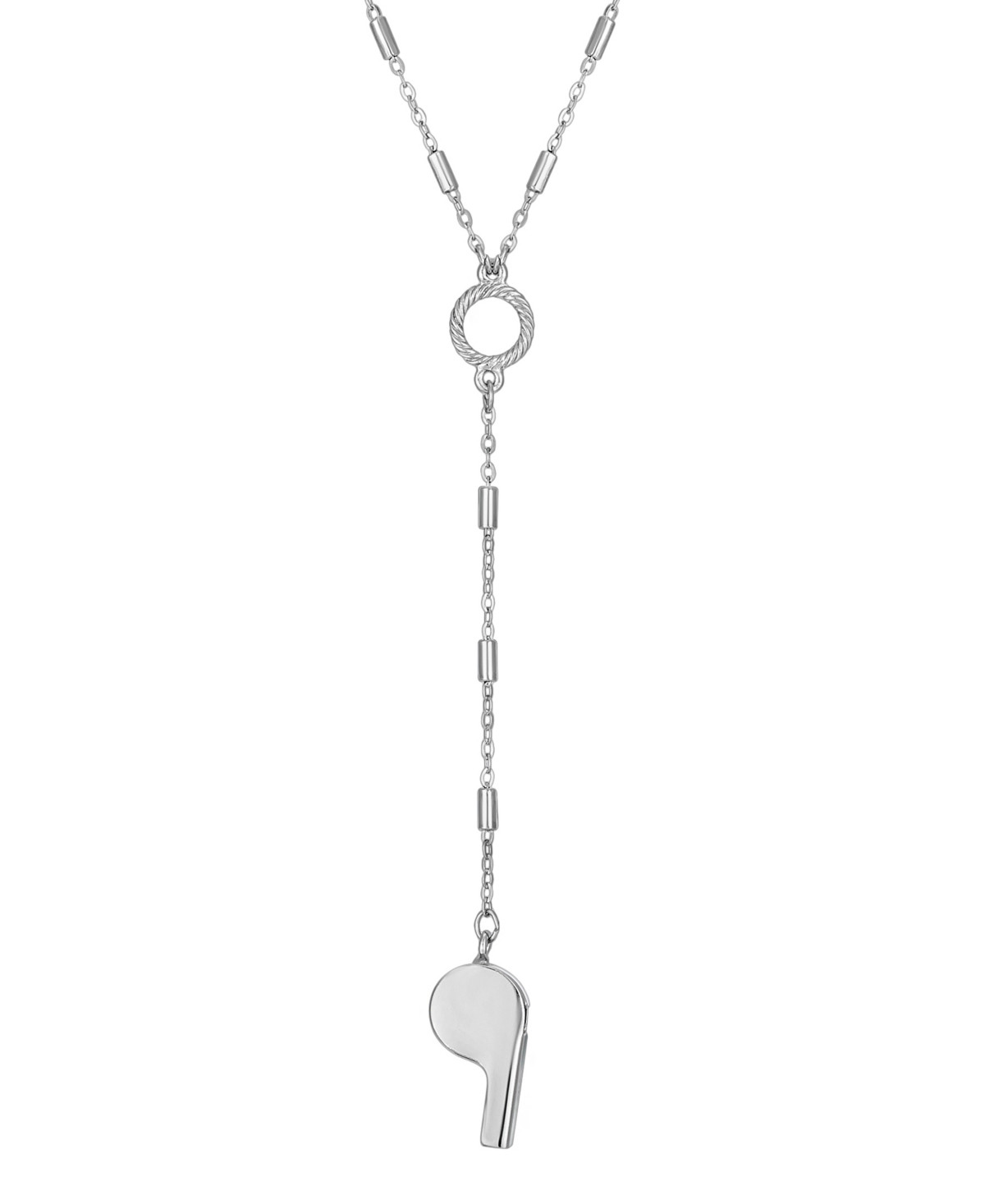 2028 Silver-Tone Whistle 18" Y-Necklace - Gray | Macy's
