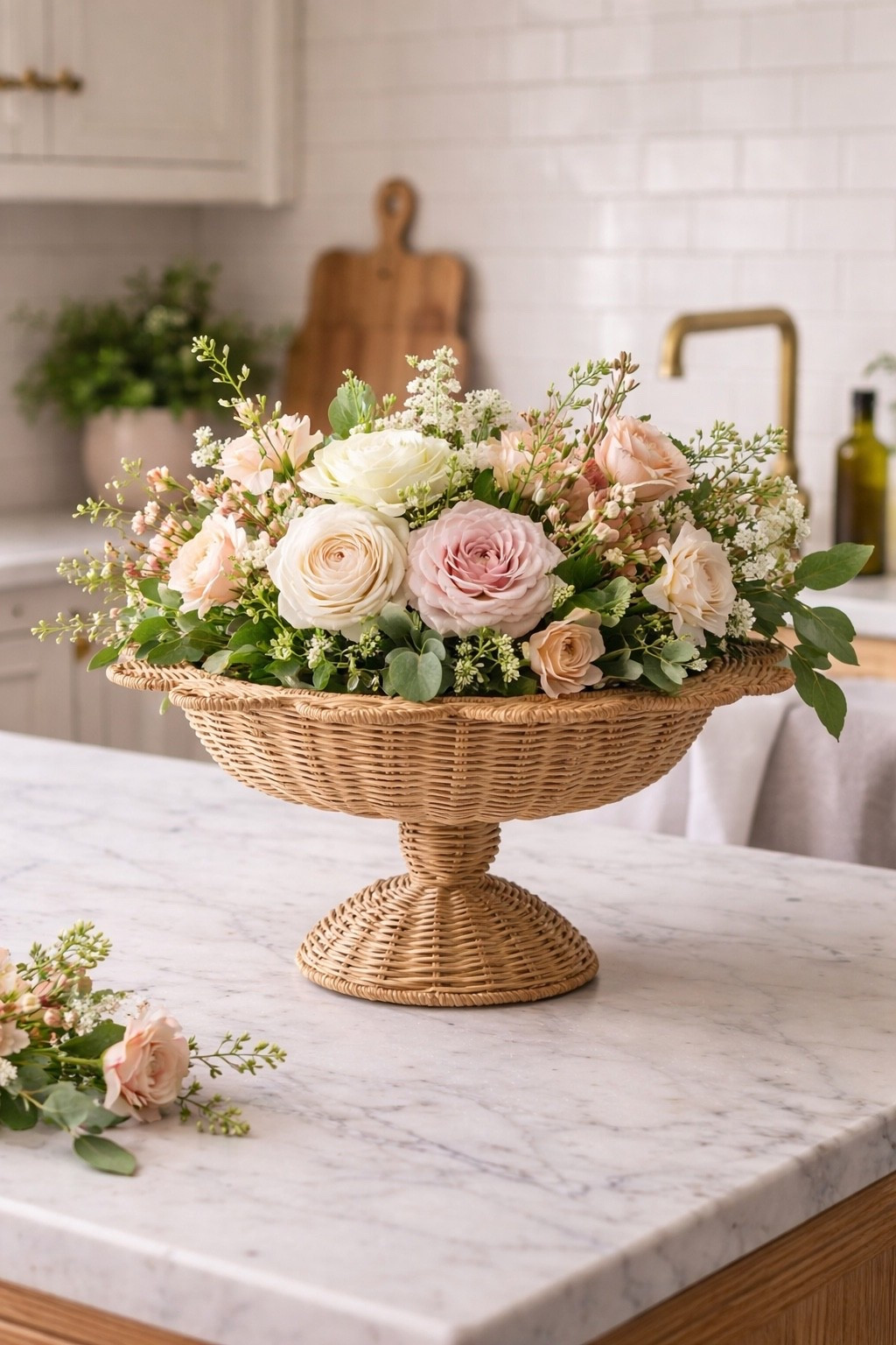 New pedestal bowl from Walmart, already sold out, but just restocked! So pretty for flowers or fruit on your counter countertop. ￼

#LTKHome