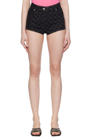 Black Mini Denim Shorts | SSENSE