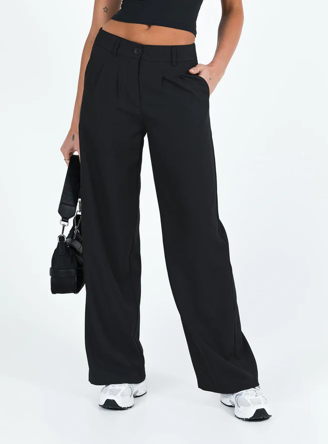 Archie Low Rise Pants Black | Princess Polly AU