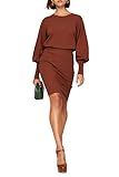 TOCCIN X RTR RTR Design Collective Brown Sweater Dress, Brown, Small | Amazon (US)