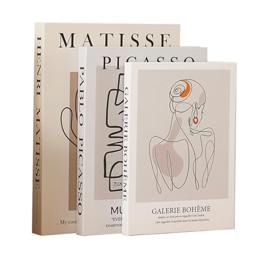 Set of 3 Decorative Books for Home Decor,Stylish Fake Books for Decoration, Aesthetic Decor Books Set for Coffee Table,Bookshelf,Mantel,Living Room,Hotel,Villa Decor,Storage Box for Photos | Amazon (US)