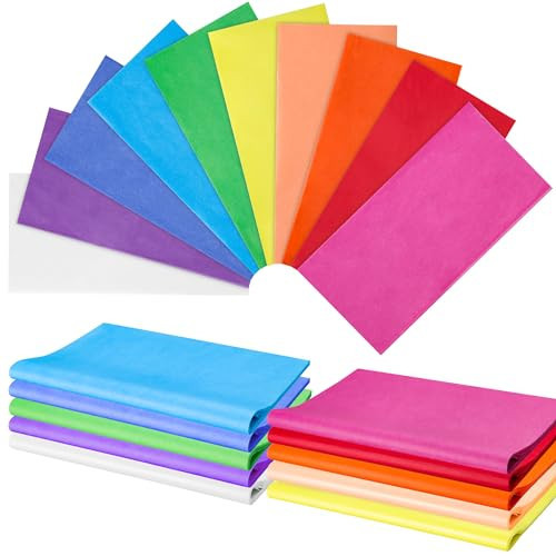 500 Sheets Tissue Paper 20" x 20", 10 Colors - Gift Tissue for Gift Wrapping Wedding Party Decoration, Birthday, Mothers Day, Graduation, Crafts, DIY | Amazon (US)
