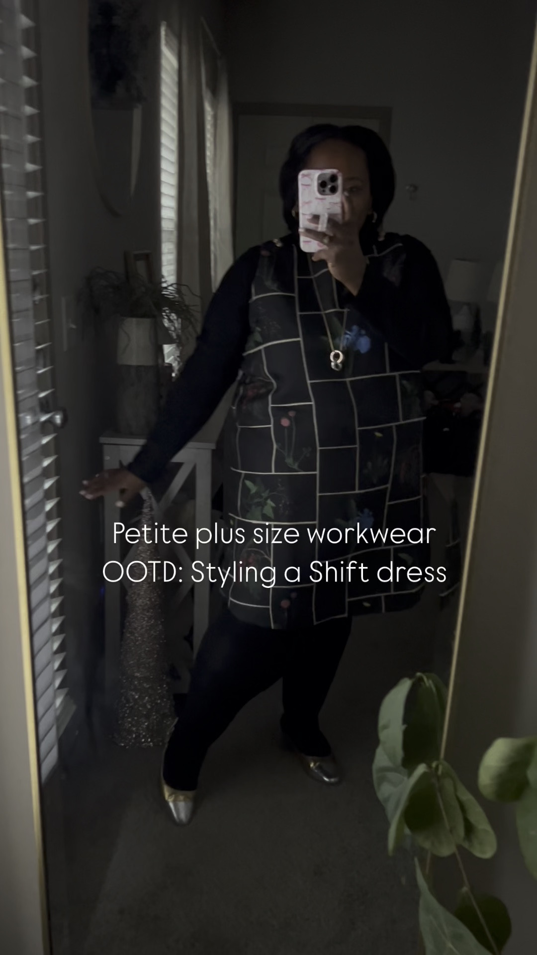 Stying a a-line shirt dress with tights and long tee for warmth for today’s workwear OOTD for the office. I’m linking several options to recreate this look below 👇🏾 

#LTKWorkwear #LTKWatchNow #LTKPlusSize