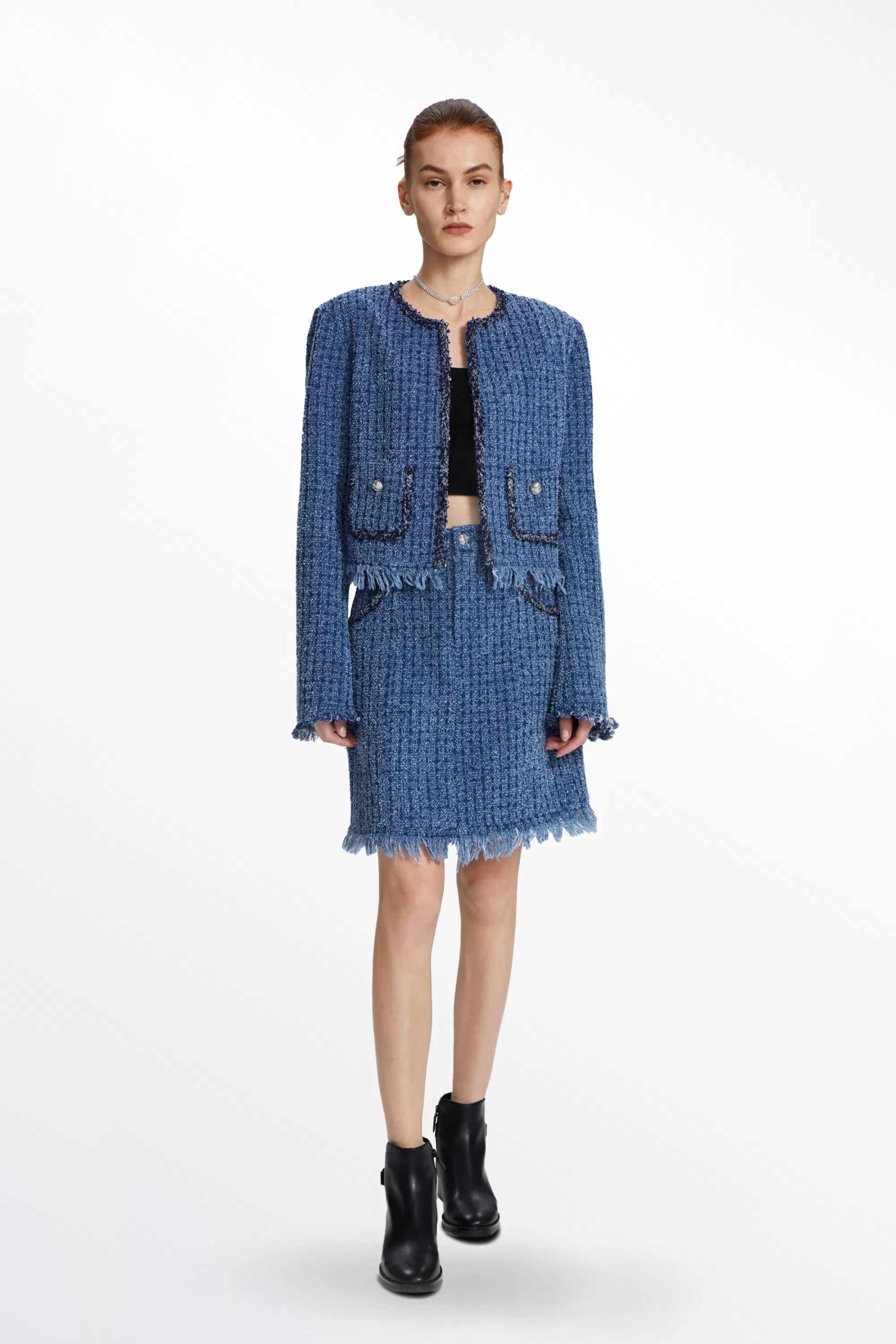 Celestine Jacket in Cotton Denim Tweed | Fabrique