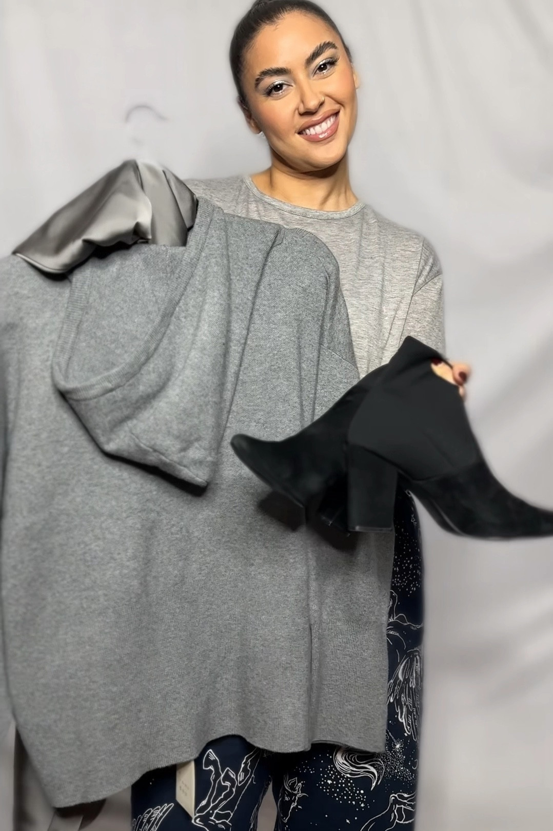 Monochrome Holiday Outfit Idea with Two Skirt Options 🩶

#LTKSeasonal #LTKParties #LTKStyleTip