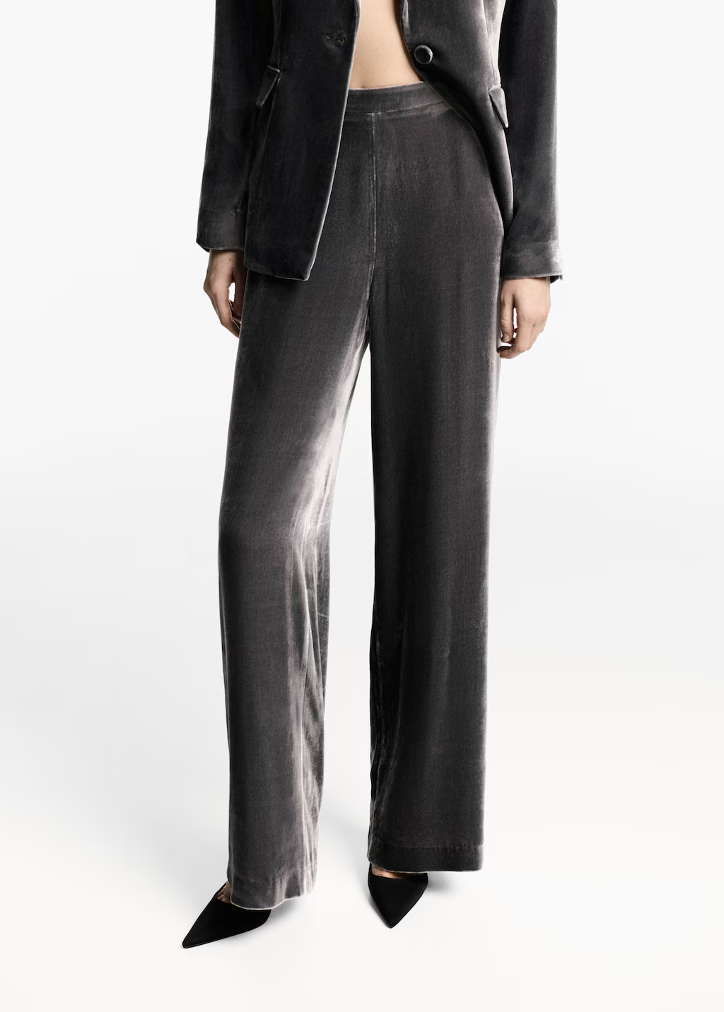 Velvet suit trousers - Women | MANGO United Kingdom | MANGO (UK)