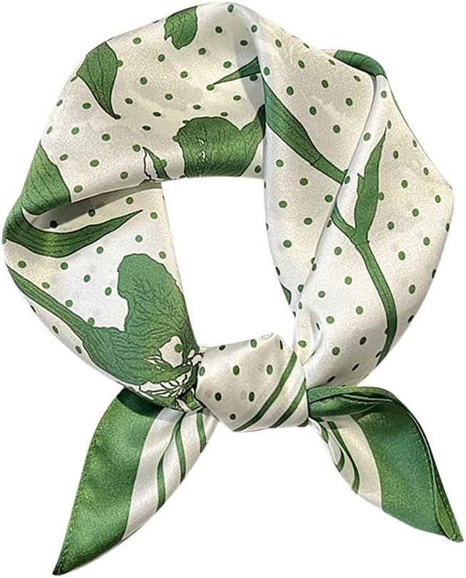 FEIBOON Mulberry Silk Scarfs Neck Scarf 21"x21" Small Square Scarfs hair scarf bandana for Women ... | Amazon (US)
