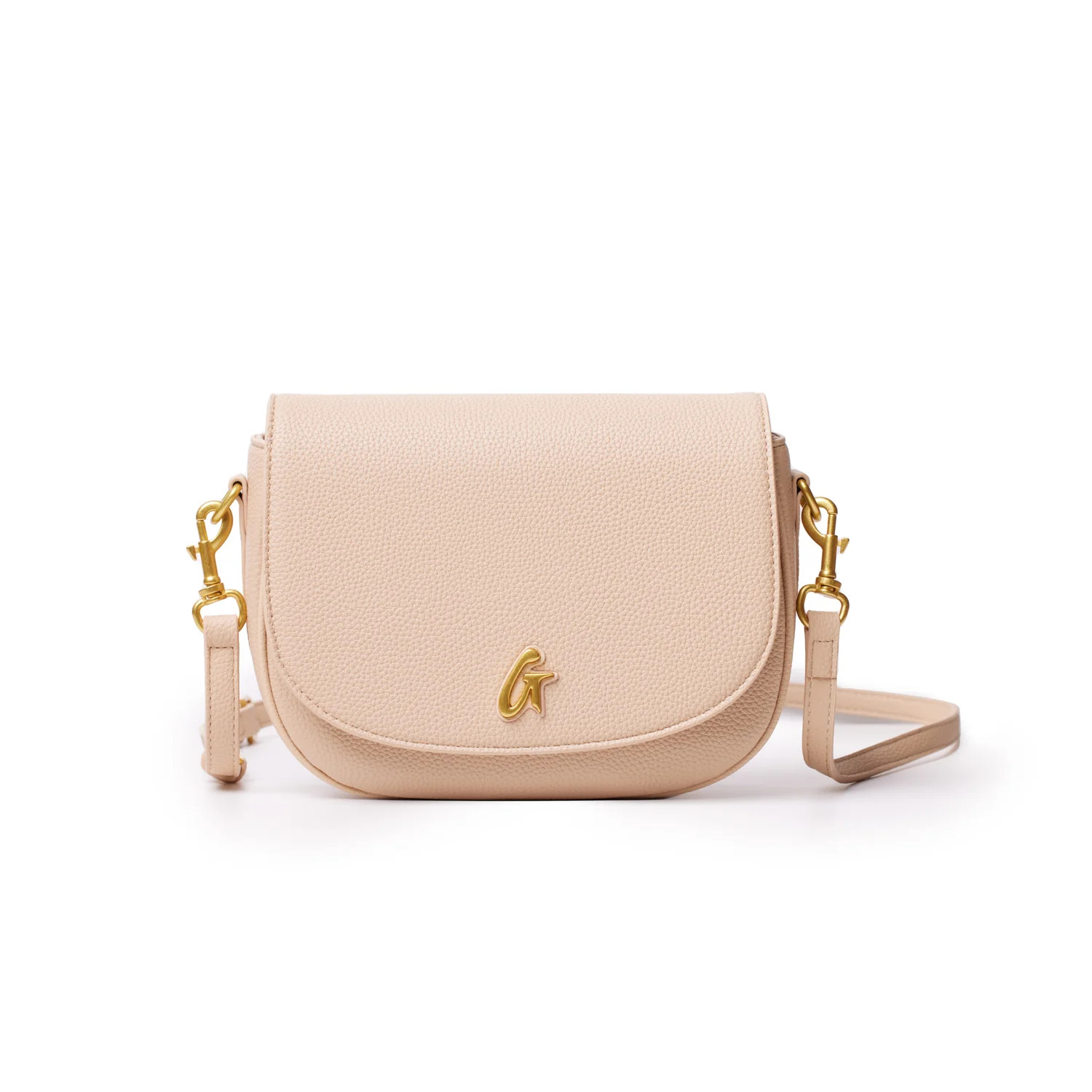 MEDIUM PEBBLE SHOULDER BAG - NUDE | Glam-Aholic Lifestyle