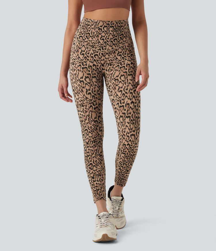 Women’s Halara UltraSculpt™ Leopard Print High Waisted Tummy Control Yoga Leggings with Pocke... | HALARA