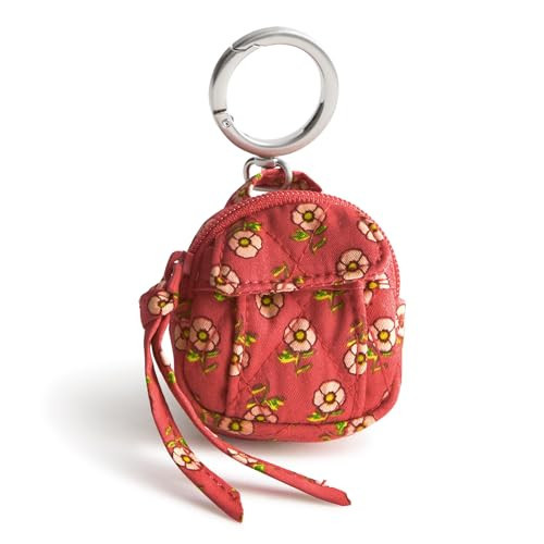 Vera Bradley Women's Premium Cotton Original Backpack Bag Charm, Tiny Poppies, One Size | Amazon (US)