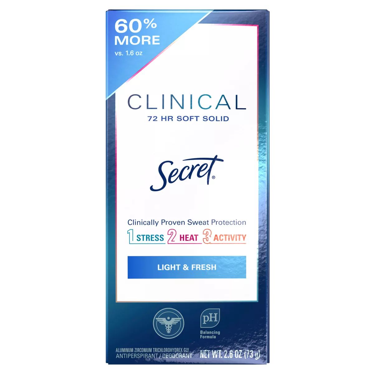 Secret Clinical Strength Antiperspirant and Deodorant for Women Soft Solid - Light & Fresh - 2.6o... | Target
