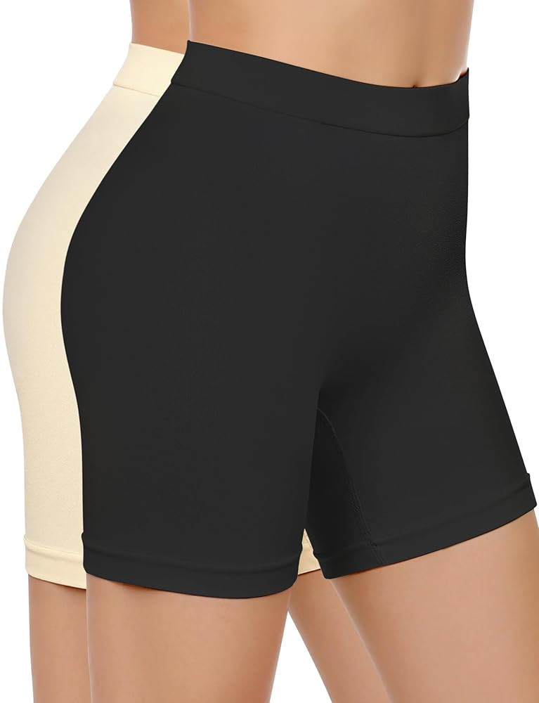 Slip Shorts for Women Under Dresses, Seamless Anti Chafing Shorts Summer, Biker Shorts for Women | Amazon (US)